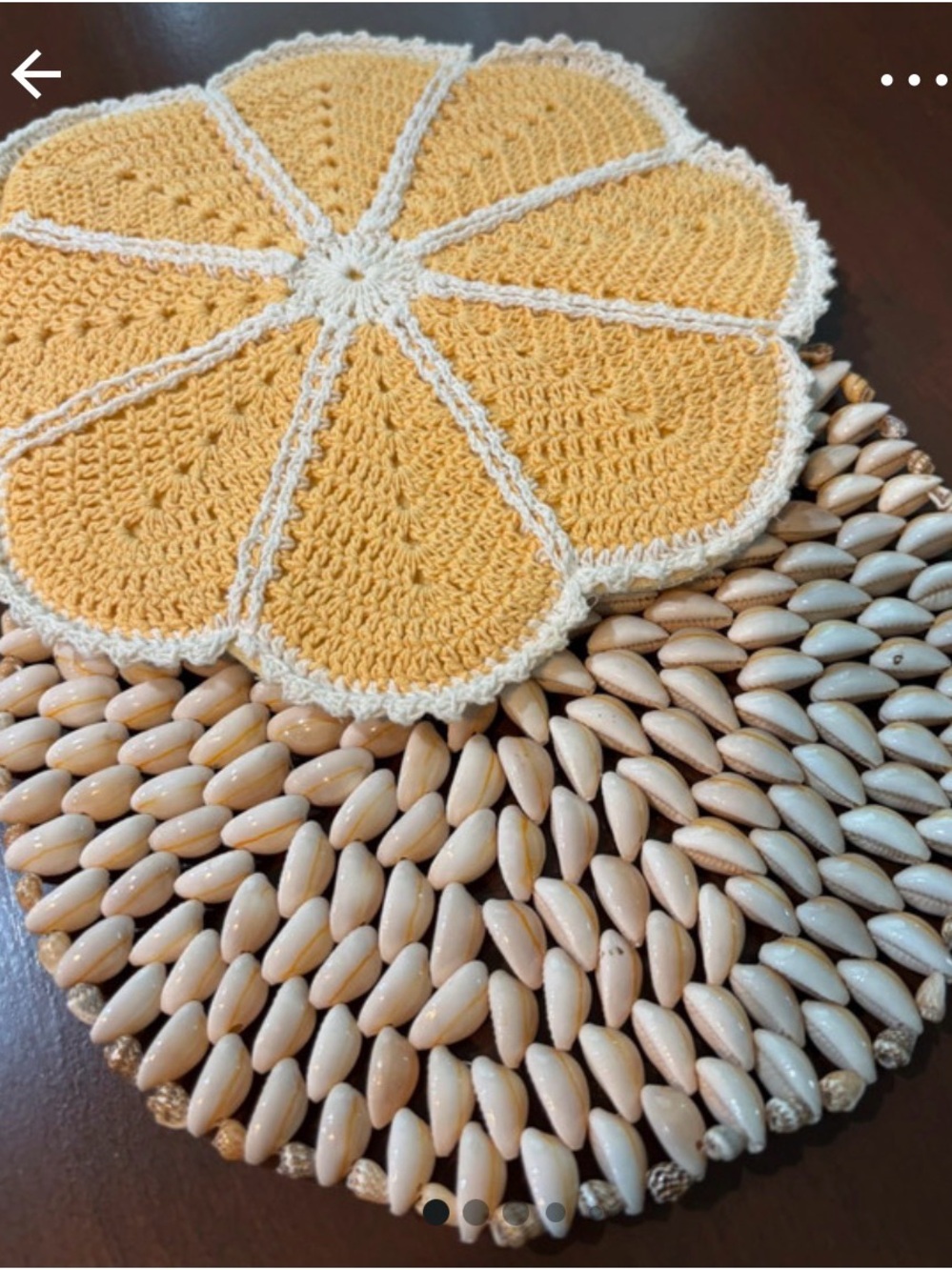 Laura Ashley Yellow and White Quilted Floral Hot pad and Shell hot pad